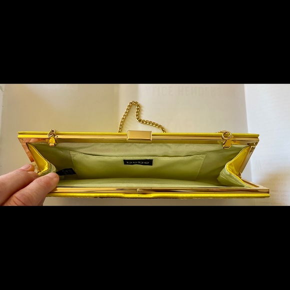 Bebe Yellow & Gold Chic & Sassy Clutch - Picture 5 of 8